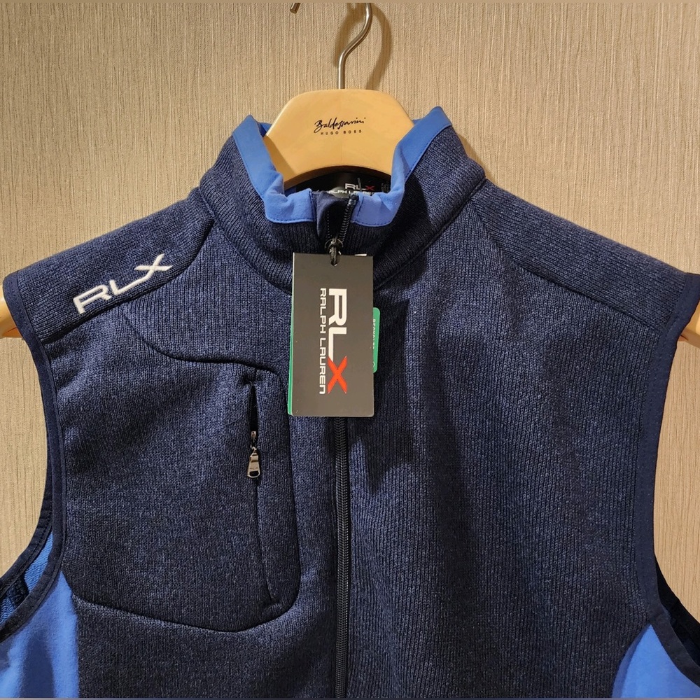 RLX Golf Terry-Paneled Fleece Color Blocked Vest sz M - Picture 6 of 13